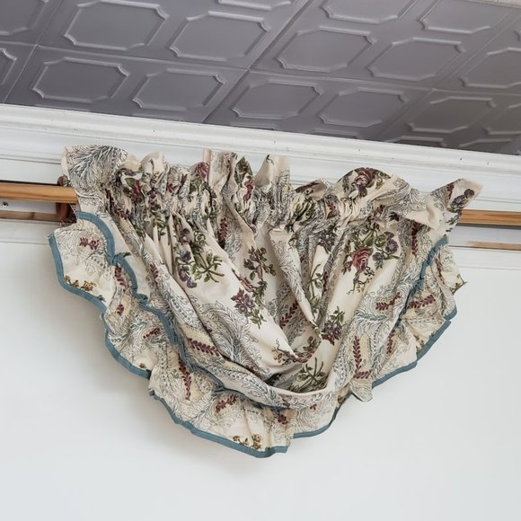 Louis Nichole Festoon Rococo Roses Floral 25W x 17L Valance Vintage 80s NEW 6158 - Picture 2 of 12